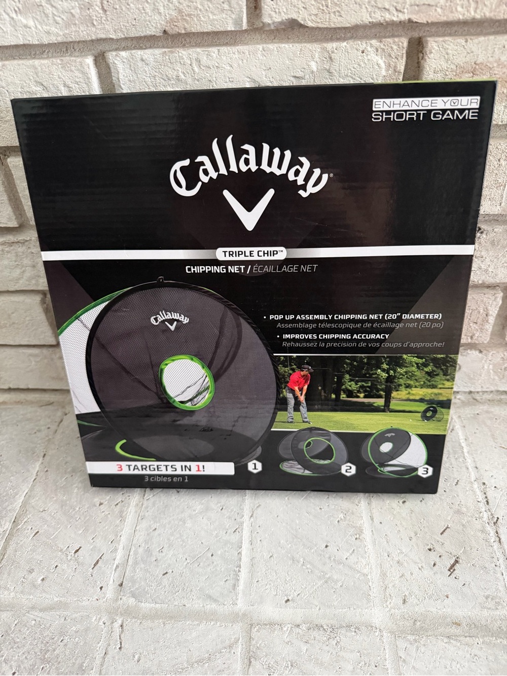 Callaway Triple Chip Pop-Up Chipping Net - Black with Green Trim